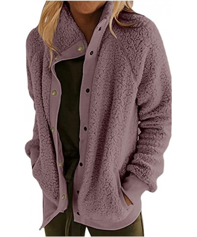 Womens Sherpa Fleece Lined Hoodie Jackets Fall Winter Warm Warm Winter Oversized Fluffy Coat Zipper Coats Winter Outwear Purp...