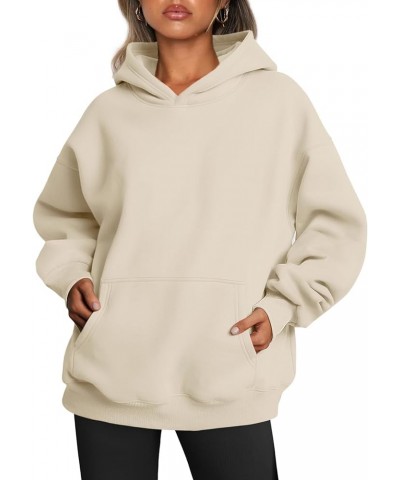 Womens Oversized Hoodies Fleece Sweatshirts Long Sleeve Sweaters Pullover Fall Clothes with Pocket Beige $24.77 Hoodies & Swe...