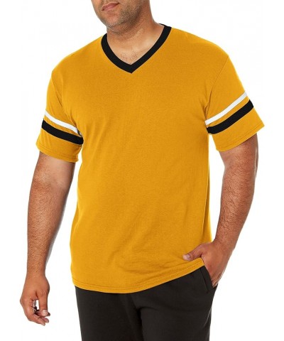 Men's Sleeve Stripe Jersey Gold/Black/White $11.81 Jerseys