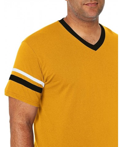 Men's Sleeve Stripe Jersey Gold/Black/White $11.81 Jerseys