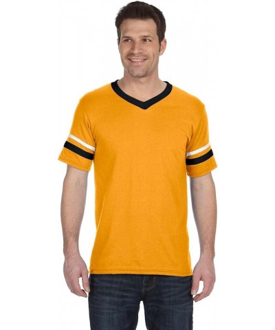 Men's Sleeve Stripe Jersey Gold/Black/White $11.81 Jerseys