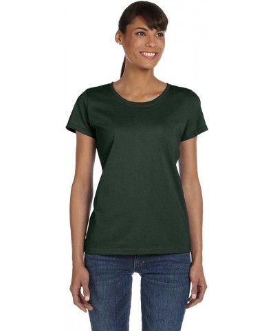 Women's Athletic Crewneck T-Shirt Forest Green $6.22 T-Shirts