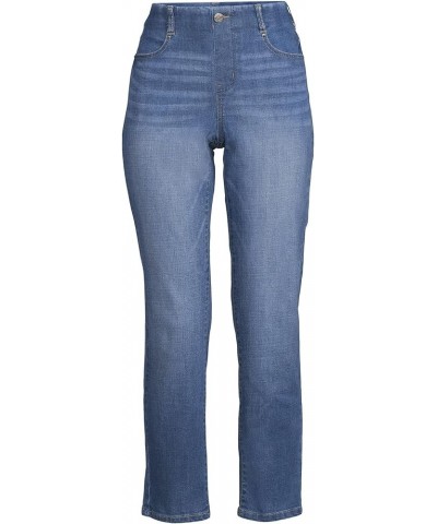 Time and Tru Women's Mid-Rise Straight Leg Pull On Jeans Medium Wash $15.04 Jeans