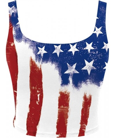 Women's Sexy Sleeveless Tank Top American USA Flag Patriotic 4th of July Workout Yoga Casual Crop Tops… 005-1007 $7.79 Tanks