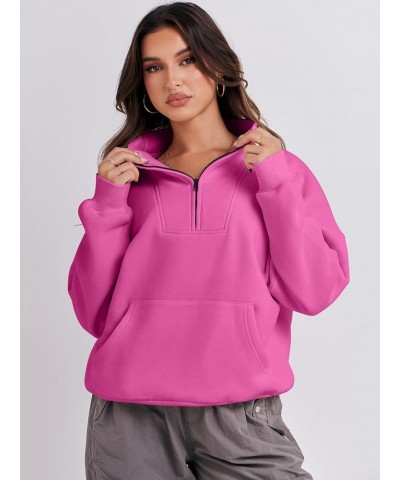 Women Hoodies Oversized Sweatshirts Fleece Sweaters Long Sleeve Shirts Cute Loose Y2K Clothes Fall Pullover Top 18_ Hot Pink ...