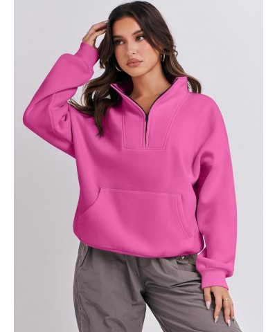 Women Hoodies Oversized Sweatshirts Fleece Sweaters Long Sleeve Shirts Cute Loose Y2K Clothes Fall Pullover Top 18_ Hot Pink ...