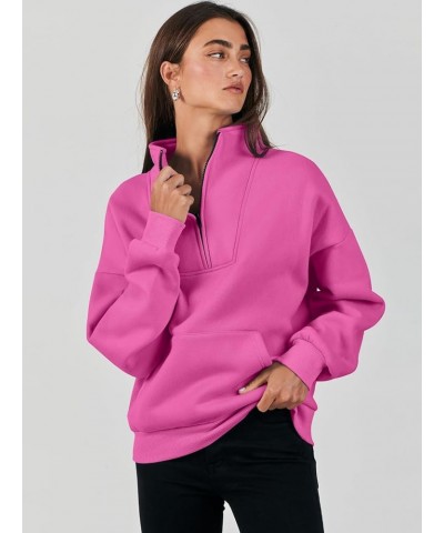 Women Hoodies Oversized Sweatshirts Fleece Sweaters Long Sleeve Shirts Cute Loose Y2K Clothes Fall Pullover Top 18_ Hot Pink ...