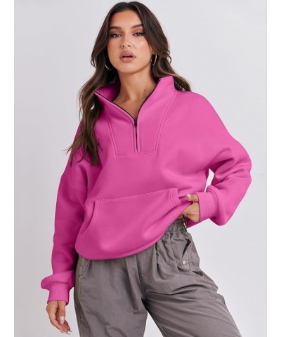 Women Hoodies Oversized Sweatshirts Fleece Sweaters Long Sleeve Shirts Cute Loose Y2K Clothes Fall Pullover Top 18_ Hot Pink ...