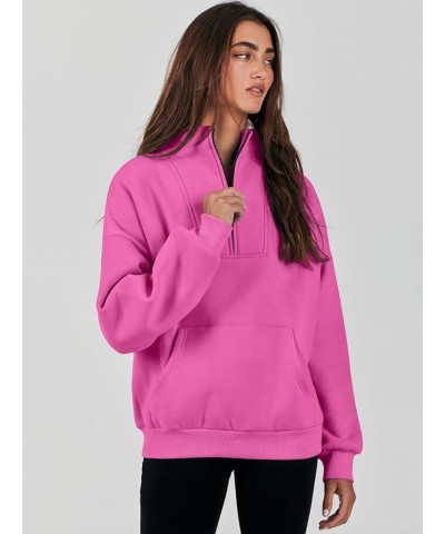 Women Hoodies Oversized Sweatshirts Fleece Sweaters Long Sleeve Shirts Cute Loose Y2K Clothes Fall Pullover Top 18_ Hot Pink ...