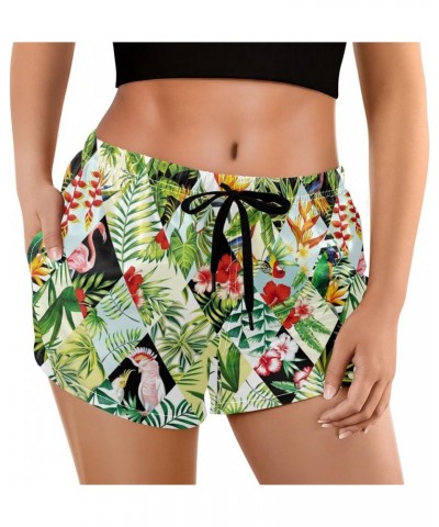 Women's Beach Shorts with Pockets Hawaii Flowers Swim Trunks Board Shorts Swim Shorts Quick Dry Swimwear Multicoloured28 $10....