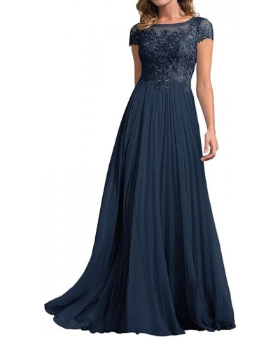 Women's Lace Mother of The Bride Dresses for Wedding Cap-Sleeve A line Long Formal Evening Party Prom Gowns Black $52.80 Dresses