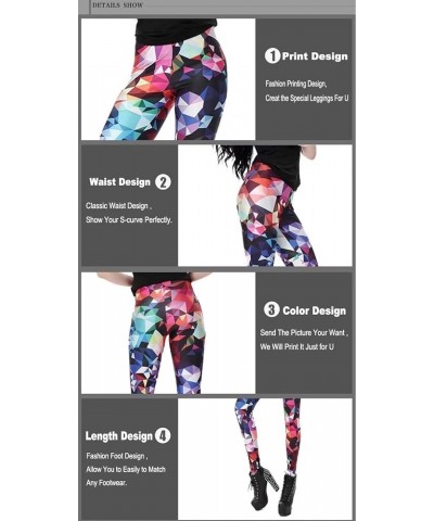 Trendy Print High Waist Yoga Pants for Women Leggings Sports Trousers Geometry $15.11 Activewear