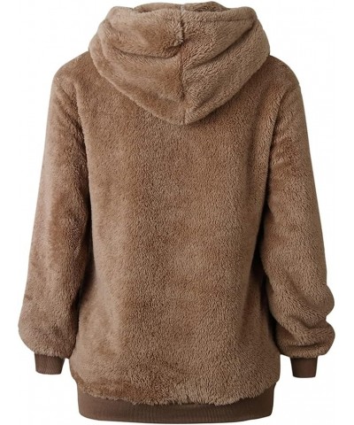 Women Long Sleeve Pullover Jumper Zipper Fleece Top Sweaters A-khaki $16.50 Hoodies & Sweatshirts