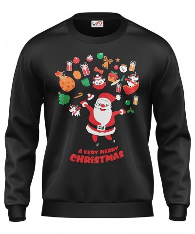 JP Christmas Sweatshirts Men & Women Heavyweight and Durable Fleece Sweatshirt Black Design 3 $11.60 T-Shirts