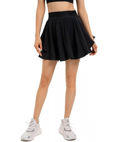 Flowy Tennis Skirts for Women Built in Shorts, Cool Feeling Athletic Golf Skorts with Pockets Black $18.80 Skorts