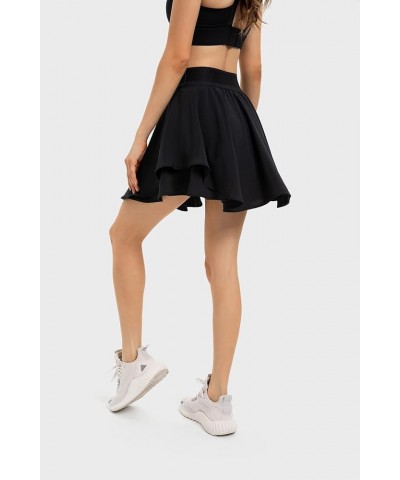 Flowy Tennis Skirts for Women Built in Shorts, Cool Feeling Athletic Golf Skorts with Pockets Black $18.80 Skorts