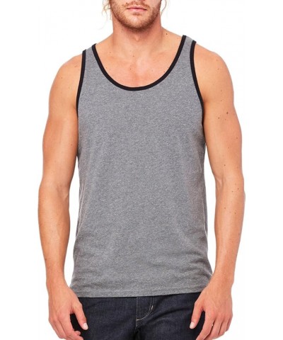 Jersey Tank (3480) Dp Hthr/Black $7.94 Shirts