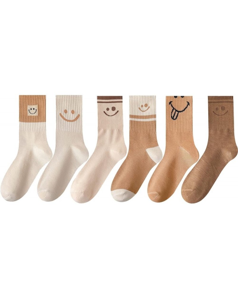 6 Pairs Lovely Smile Face Cotton Socks, Smiley Face Socks Womens, Cute Smiling Face Socks(6 pairs)… 6 Pairs $8.99 Activewear