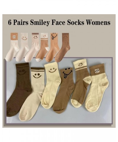 6 Pairs Lovely Smile Face Cotton Socks, Smiley Face Socks Womens, Cute Smiling Face Socks(6 pairs)… 6 Pairs $8.99 Activewear