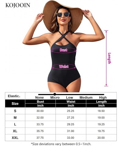 Women's Sexy Criss Cross Sleeveless Halter Neck Bodysuits - Stylish Summer Tank Tops Black $10.00 Tanks