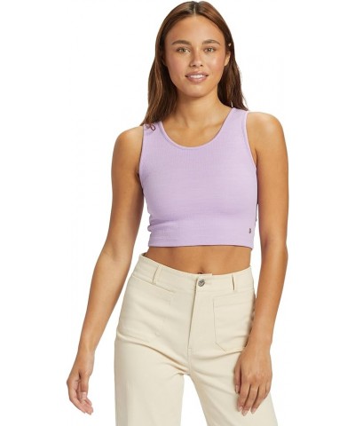 Women's Good Keepsake Cropped Tank Top Crocus Petal 241 $14.90 Tanks