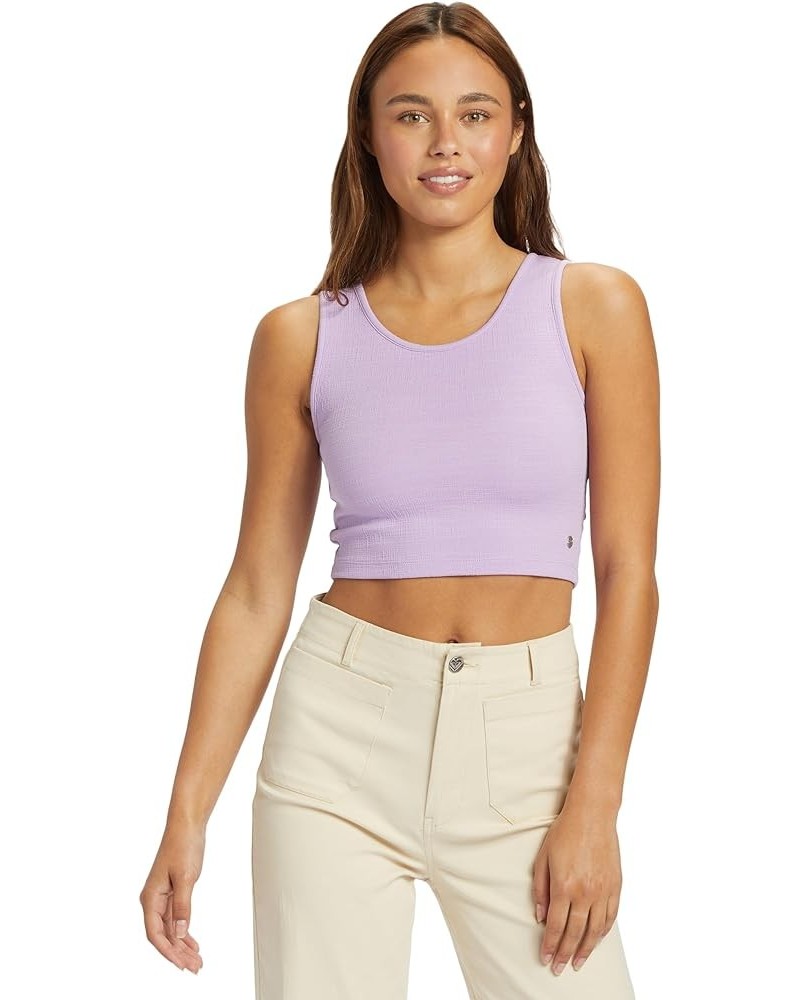 Women's Good Keepsake Cropped Tank Top Crocus Petal 241 $14.90 Tanks