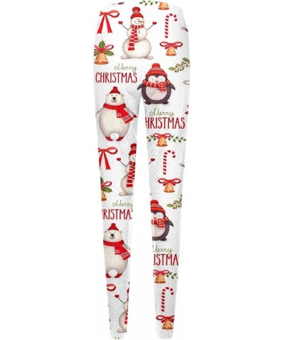 Leggings for Women Christmas Fashion Print Tunic Workout Leggings 2022 Winter Casual Slim Thick Plus Size Yoga Pants H White ...