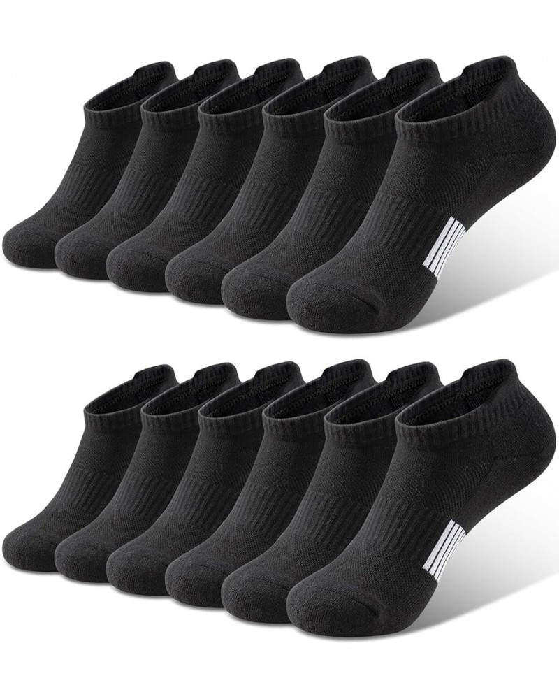 Ankle Socks For Women Running No Show Athletic Socks Compression Hiking Socks 6 Pairs D-6 Pairs Black $10.19 Socks