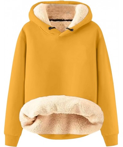 Christmas Women Fleece Hoodie Loose Fit Warm Sherpa Lined Hooded Sweatshirts Santa Claus Trendy Winter Clothes 2-yellow $11.6...