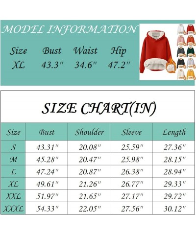 Christmas Women Fleece Hoodie Loose Fit Warm Sherpa Lined Hooded Sweatshirts Santa Claus Trendy Winter Clothes 2-yellow $11.6...