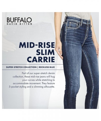 Women's Carrie Mid Rise Slim Jeans Reckless Blue $21.41 Jeans