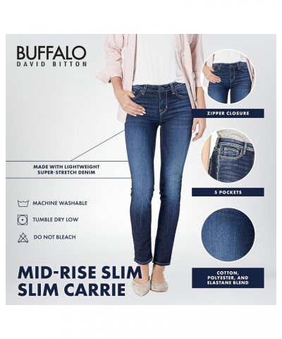 Women's Carrie Mid Rise Slim Jeans Reckless Blue $21.41 Jeans