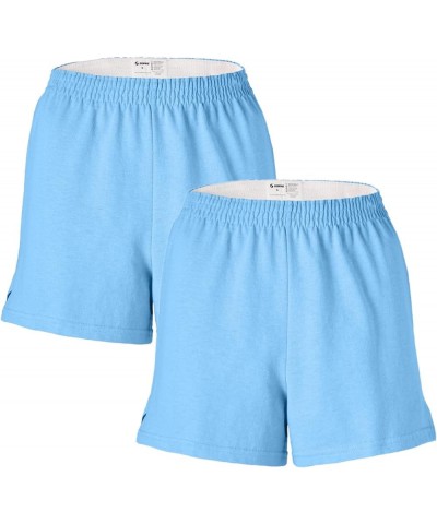 Womens Fashion Authentic Cheer Active Shorts - 2 Packs Light Blue $11.17 Activewear