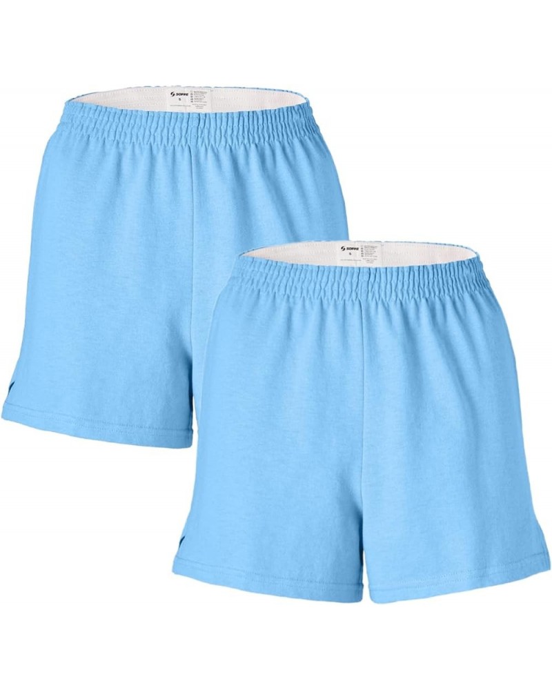 Womens Fashion Authentic Cheer Active Shorts - 2 Packs Light Blue $11.17 Activewear