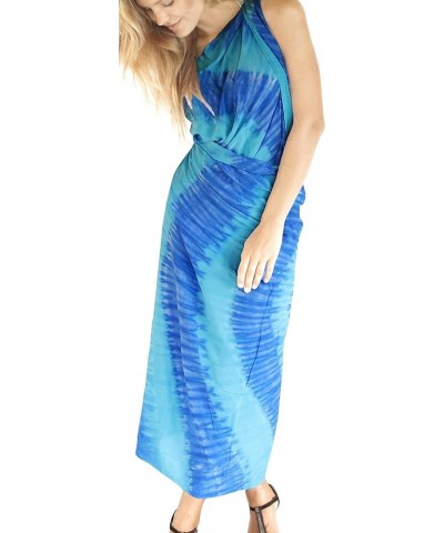 Women's Beach Wrap Bikini Wraps Sarong Swimwear Cover up Skirt Bathing Suit Swimsuit Pareo Coverups for Women Cyan, Tie Dye $...