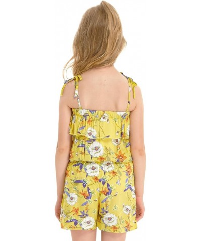 Matchable Family Hawaiian Luau Men Women Girl Boy Clothes in Garden Poppy Yellow Big Girl Girl Romper $17.76 Shirts