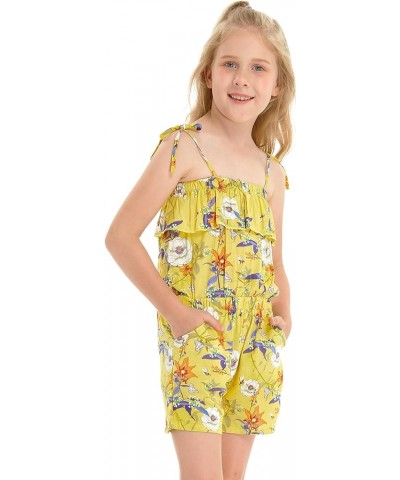 Matchable Family Hawaiian Luau Men Women Girl Boy Clothes in Garden Poppy Yellow Big Girl Girl Romper $17.76 Shirts