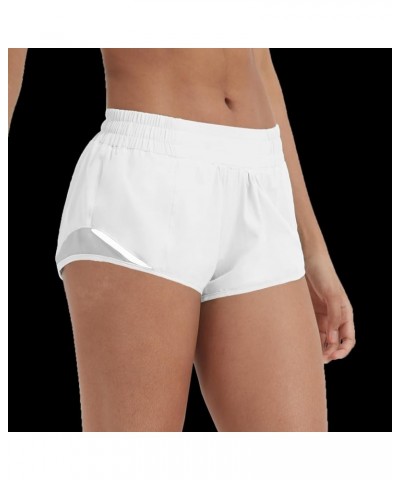 2.5'' Running Shorts for Women Built-in Liner Mesh Athletic Shorts with Zipper Pockets Yoga Workout Gym Shorts 2.5" 027 White...