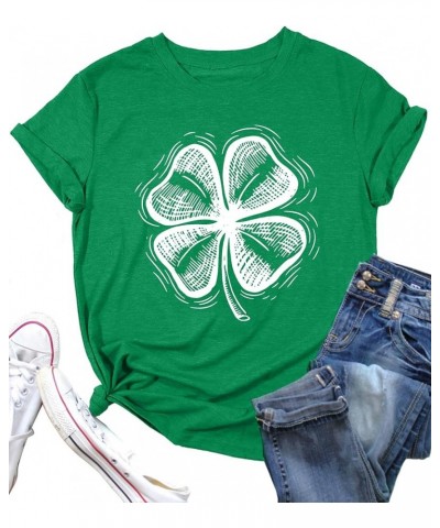 St Patricks Day Shirts for Women Shamrock Tshirt Casual Graphic T Shirt Irish Tee Tops C-green2 $12.09 T-Shirts