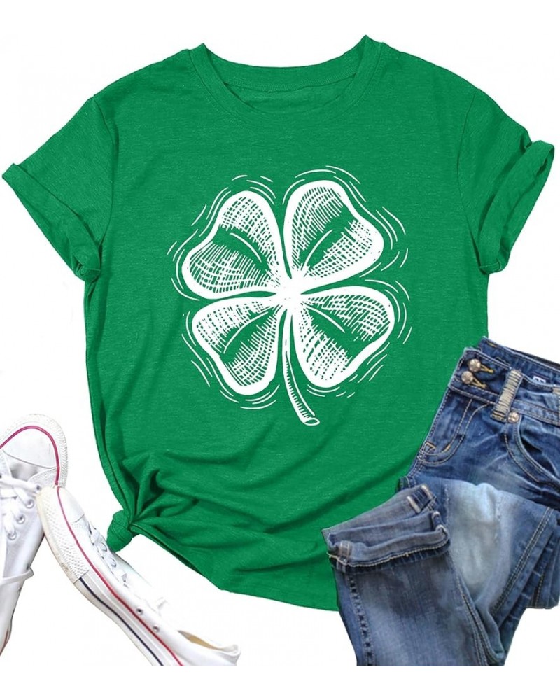 St Patricks Day Shirts for Women Shamrock Tshirt Casual Graphic T Shirt Irish Tee Tops C-green2 $12.09 T-Shirts