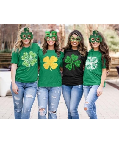 St Patricks Day Shirts for Women Shamrock Tshirt Casual Graphic T Shirt Irish Tee Tops C-green2 $12.09 T-Shirts