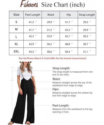 Womens Suspender Overalls High Waist Loose Sleeveless Wide Leg Jumpsuit Spaghetti Strap Baggy Long Romper White $25.16 Jumpsuits