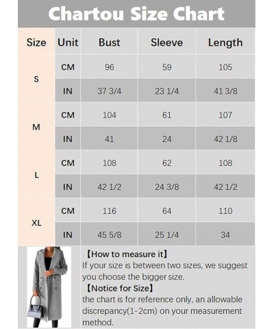 Women Casual Double Breasted Mid Long Pea Coat Winter Notched Lapel Wool Coat Jacket Overcoat Beige $19.20 Coats