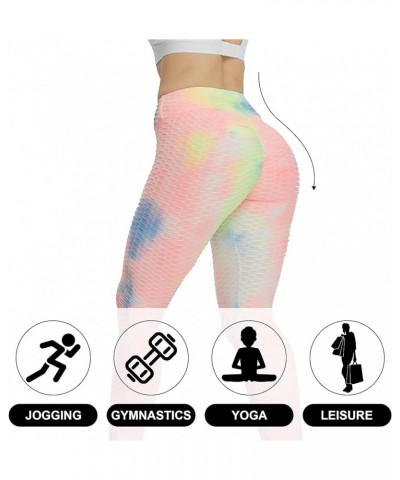 Tiktok Butt Leggings,Butt Lift Leggings Workout Leggings for Women Variegated Rainbow $9.93 Activewear