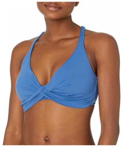 Women's Standard Dd Cup Double Wrap Front Bra Bikini Top Swimsuit Marina Blue $34.11 Swimsuits