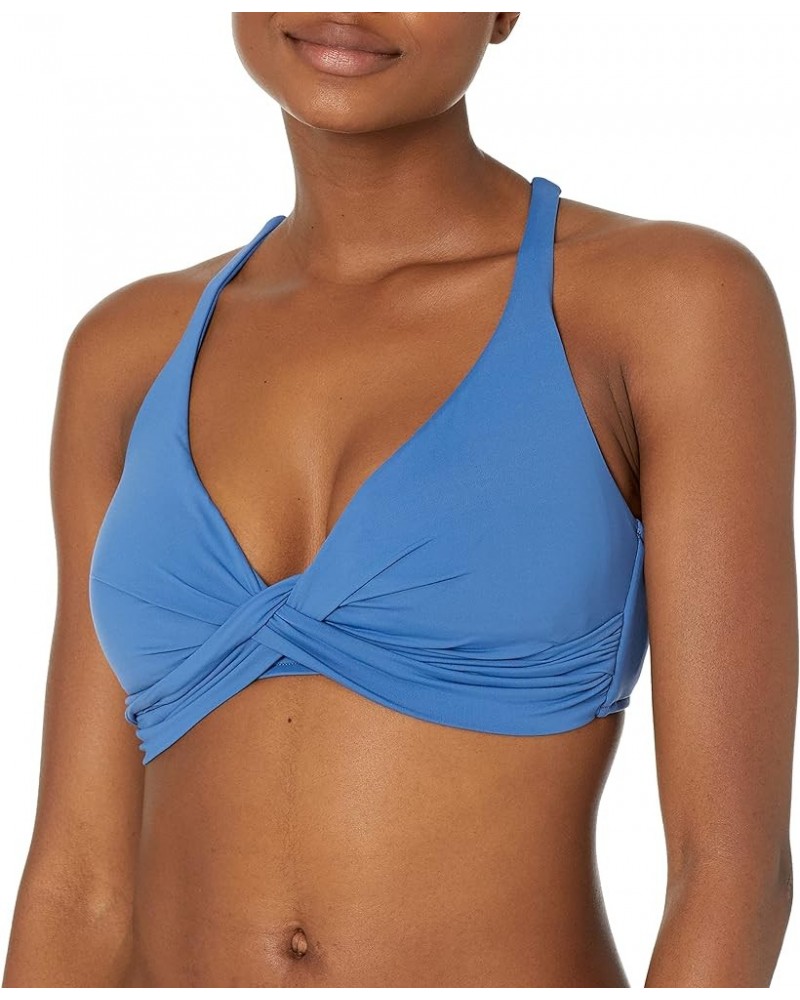 Women's Standard Dd Cup Double Wrap Front Bra Bikini Top Swimsuit Marina Blue $34.11 Swimsuits