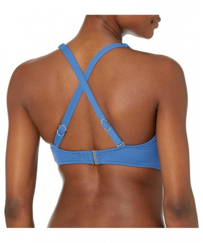 Women's Standard Dd Cup Double Wrap Front Bra Bikini Top Swimsuit Marina Blue $34.11 Swimsuits