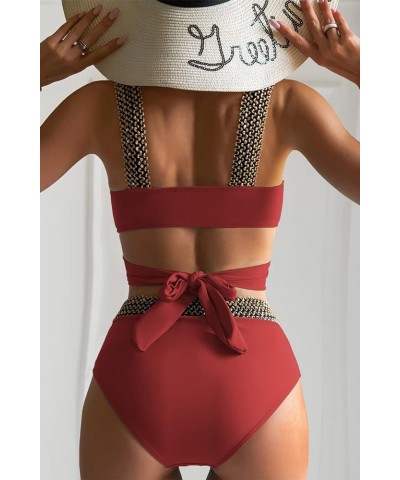 Women Two Piece Swimsuits Crisscross Wrap Tummy Control Bathing Suits High Waisted Bikini 2 Piece Tie Back Swimwear 12 $17.16...