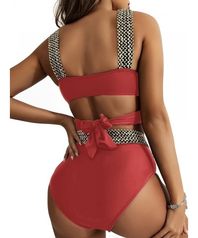 Women Two Piece Swimsuits Crisscross Wrap Tummy Control Bathing Suits High Waisted Bikini 2 Piece Tie Back Swimwear 12 $17.16...