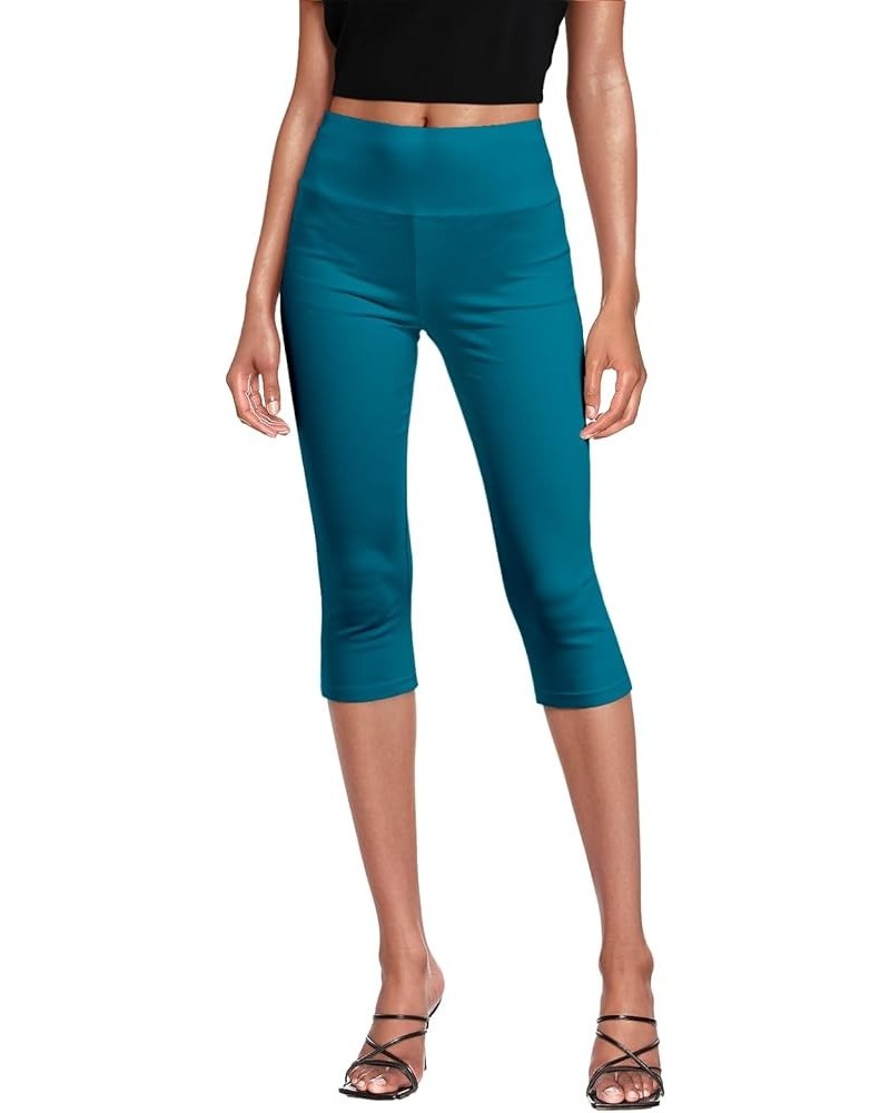 Womens Super Comfy Stretch Pull On Millennium Twill Capri Pants Capri Capri-jade $15.50 Pants